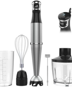 Turelar Immersion Blender Handheld Corded Hand Blenders Set 1100W, Trigger Variable Speed 5 in 1 Stick Emulsifier with Chopper, Whisk and Frother for Soup, Baby Food and Smoothies,Black
